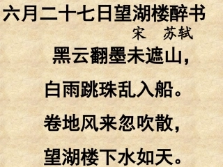 饮湖上初晴后雨课件