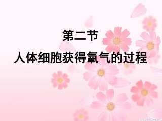 人体细胞获得氧气的过程