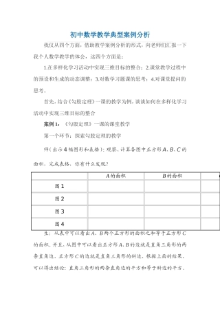 初中数学教学典型案例分析 (2)