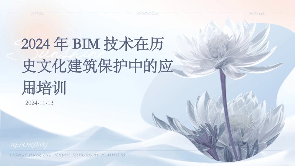 2024年BIM技术在历史文化建筑保护中的应用培训_第1页