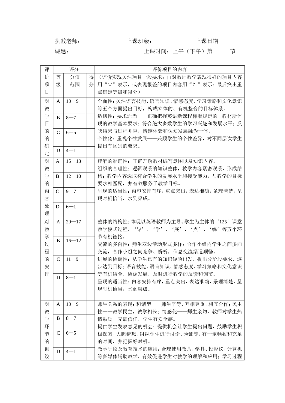 英语教研组125课堂模式_第3页