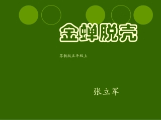 （苏教版）五年级语文上册课件金蝉脱壳4