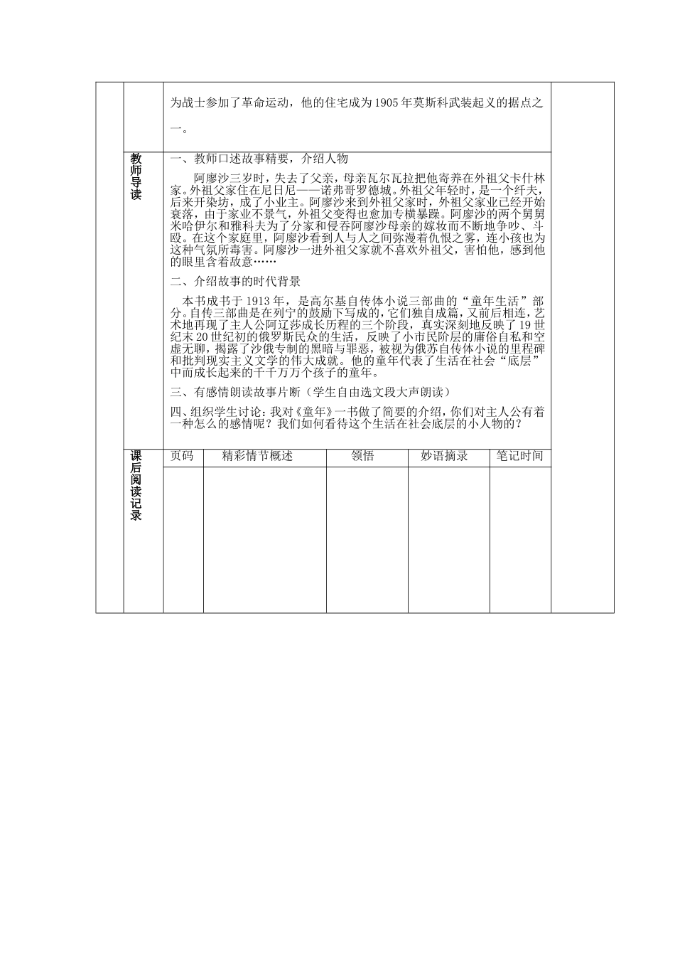 名著阅读《童年》1_第2页