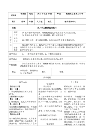 酸碱复习课教学设计