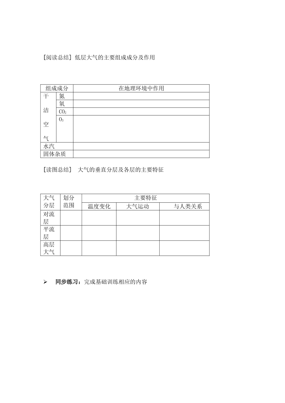 大气的组成和垂直分布学案八_第2页