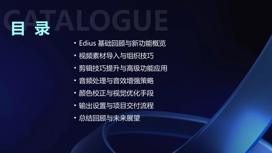 2024年Edius新功能实战：专业视频编辑进阶培训_第2页