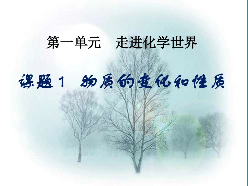 《物质的变化和性质》参考课件1_第1页