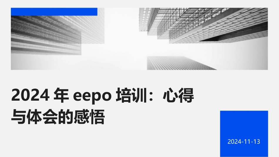 2024年eepo培训：心得与体会的感悟_第1页