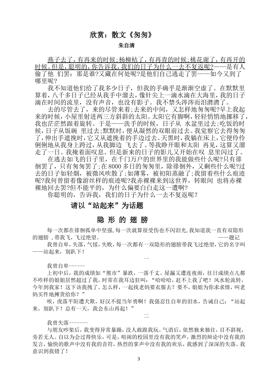 中考小标题作文_第3页