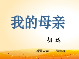 我的母亲课件 (2)
