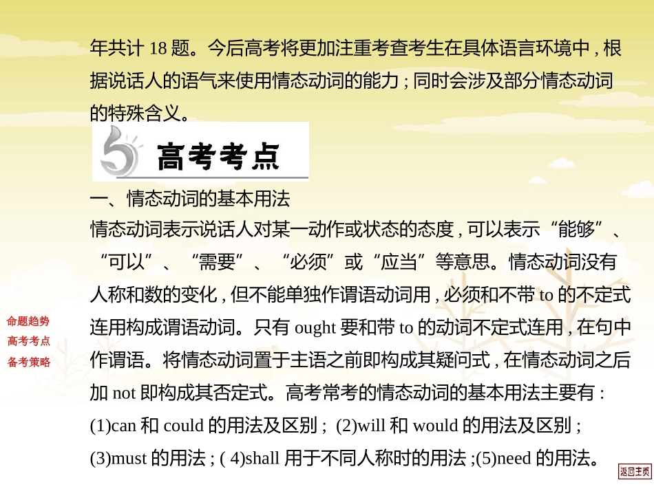 2012年高考英语复习：情态动词和虚拟语气_第3页