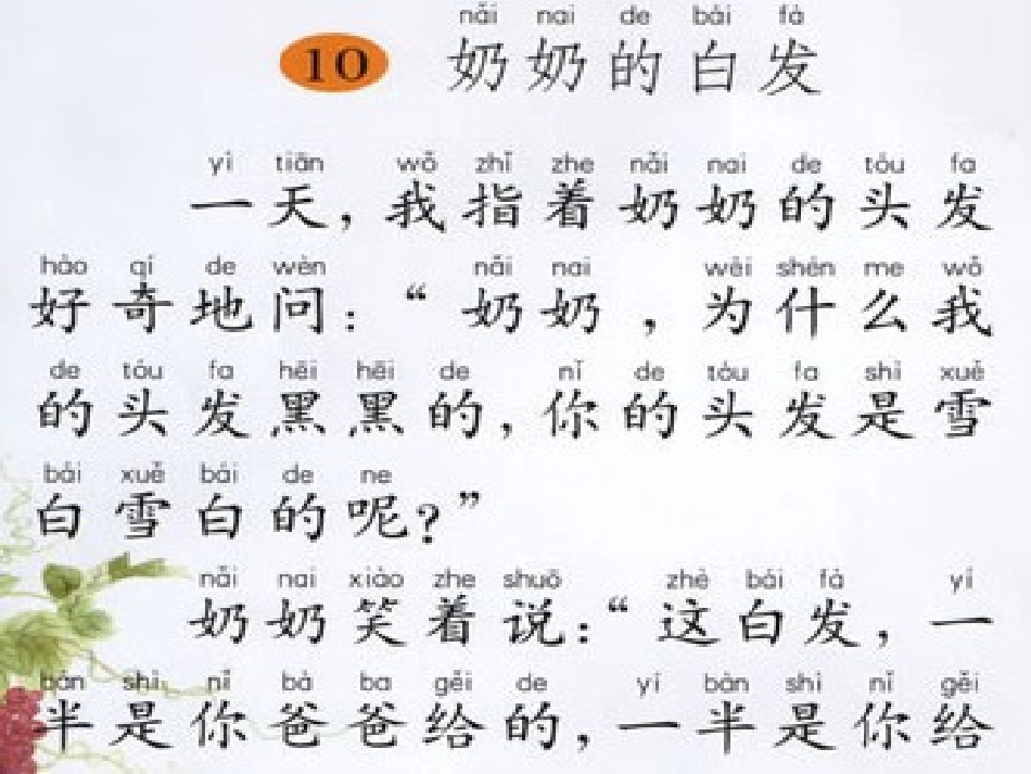 奶奶的白发课件_第2页