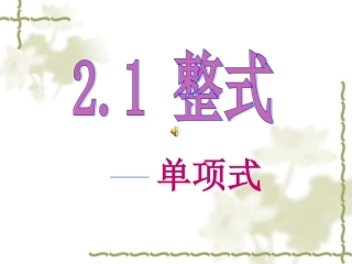 整式-单项式课件