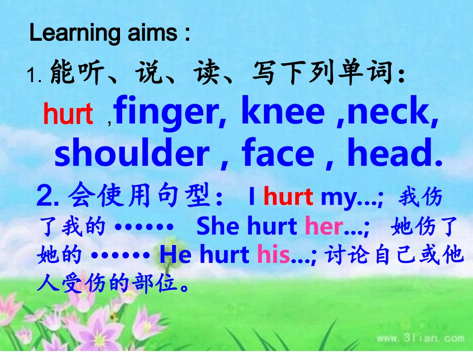 许春焕Unit6Ihurtmyknee_第3页