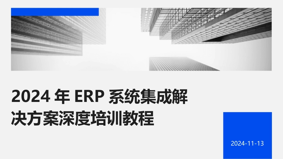 2024年ERP系统集成解决方案深度培训教程 (1)_第1页