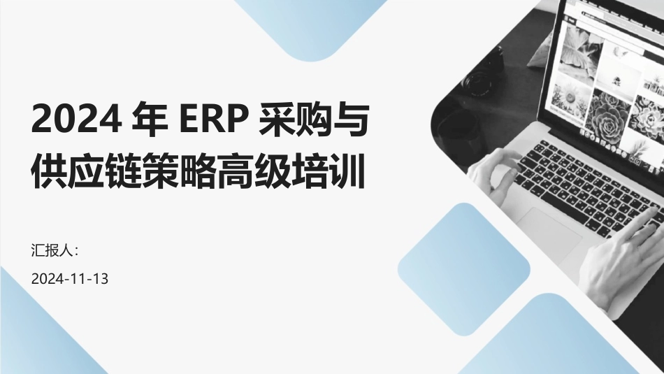 2024年ERP采购与供应链策略高级培训_第1页