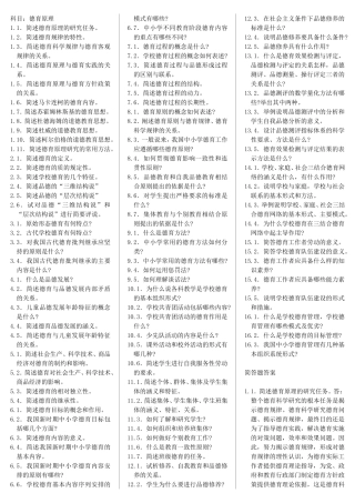 德育原理_自考笔记_自考资料