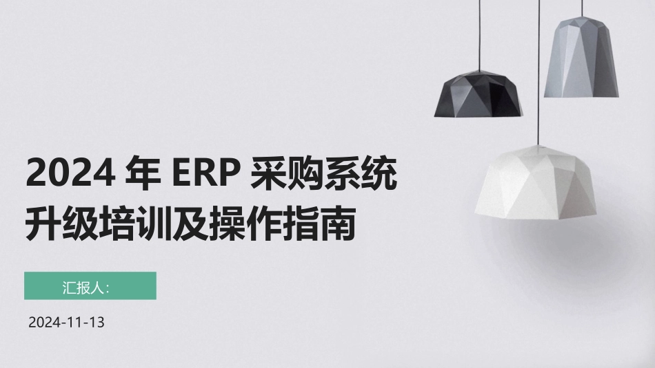 2024年ERP采购系统升级培训及操作指南_第1页