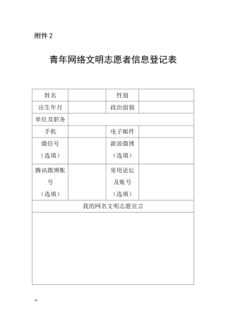 我的网络志愿宣言
