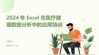 2024年Excel在医疗健康数据分析中的应用培训