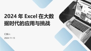 2024年Excel在大数据时代的应用与挑战