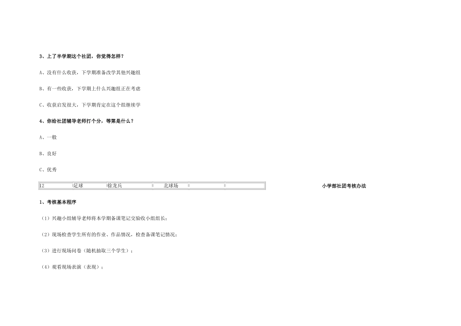 社团活动学生问卷调查表_第2页