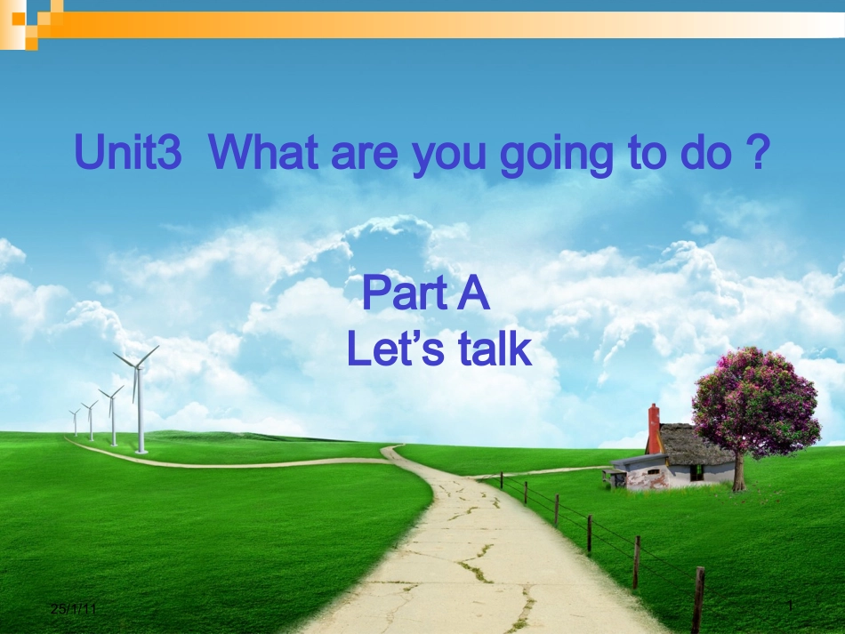 （人教PEP）六年级英语上册课件Unit3PartALet'stalk_第1页