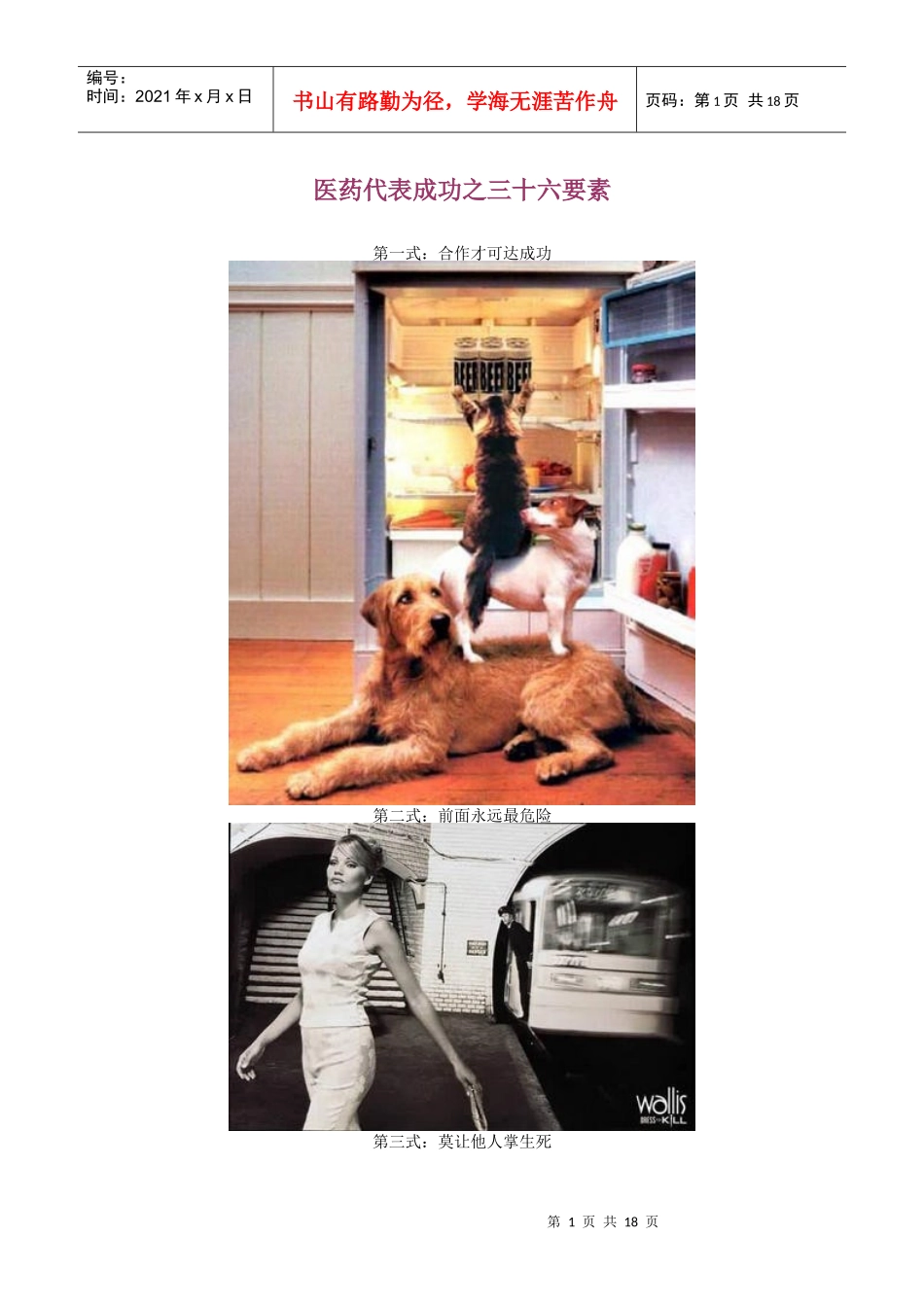 医药代表成功之三十六要素_第1页