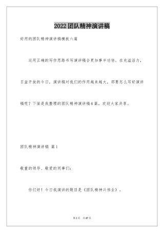 2024团队精神演讲稿_358