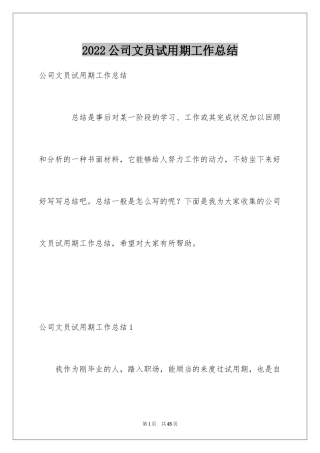 2024公司文员试用期工作总结_11
