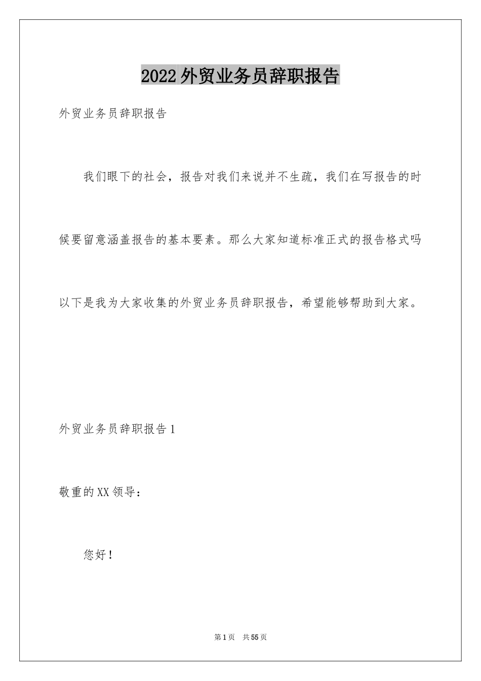 2024外贸业务员辞职报告_23_第1页