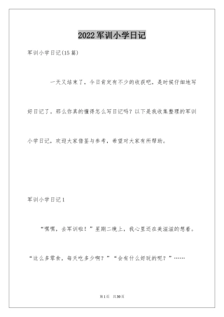 2024军训小学日记_4