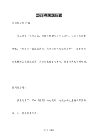 2024亮剑观后感_1