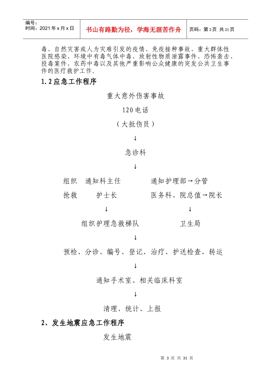 突发事件护理应急救治工作指引_第3页
