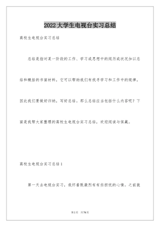 2024大学生电视台实习总结_5