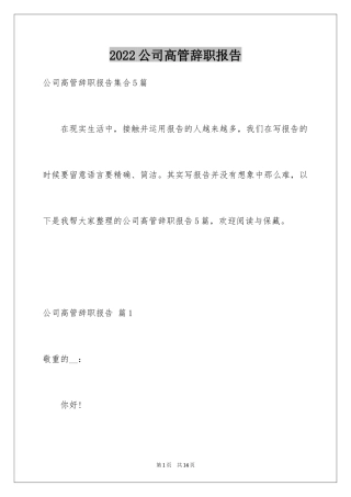 2024公司高管辞职报告_18