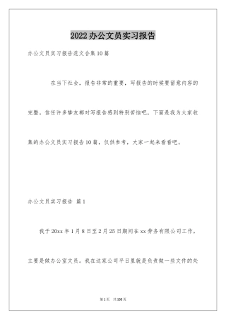 2024办公文员实习报告_9