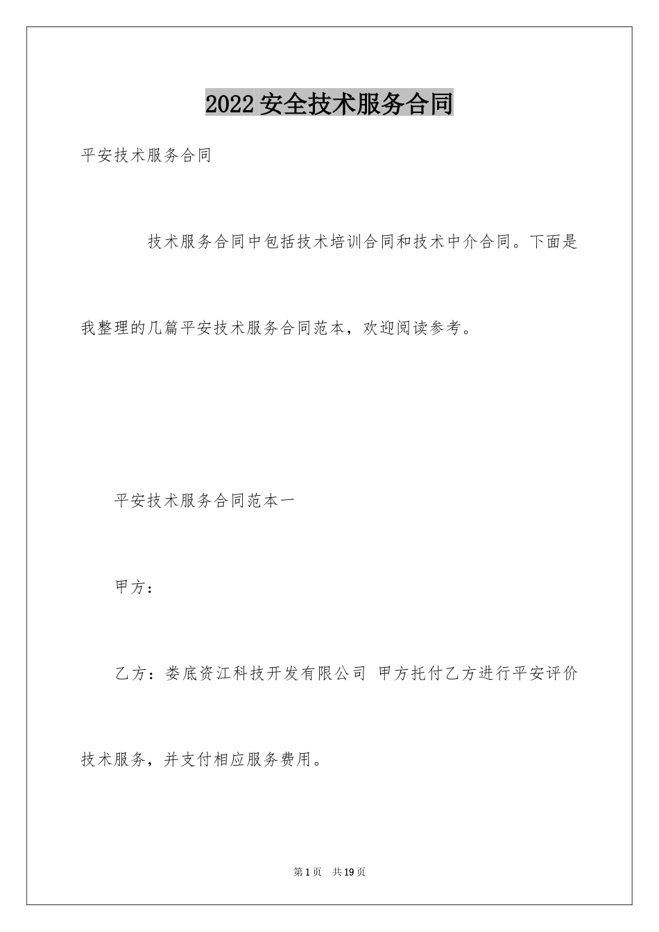 2024安全技术服务合同_第1页