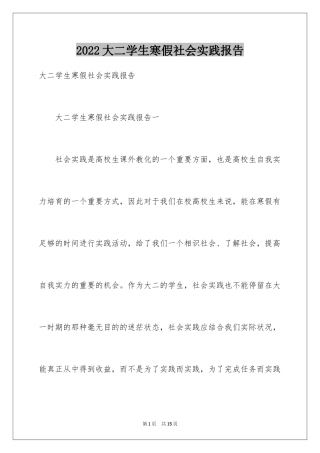 2024大二学生寒假社会实践报告_1
