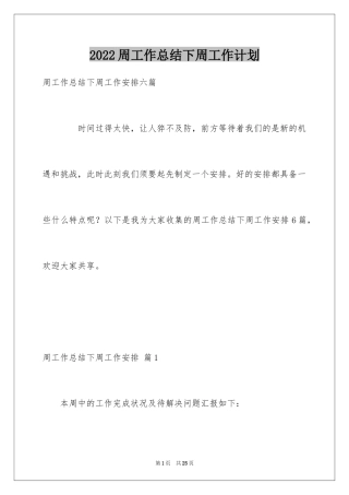 2024周工作总结下周工作计划_4
