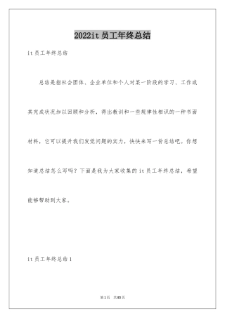 2024it员工年终总结_1