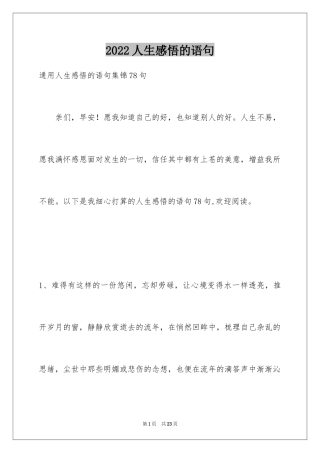 2024人生感悟的语句_12