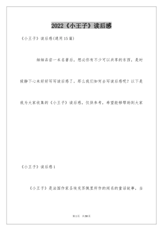 2024《小王子》读后感_72