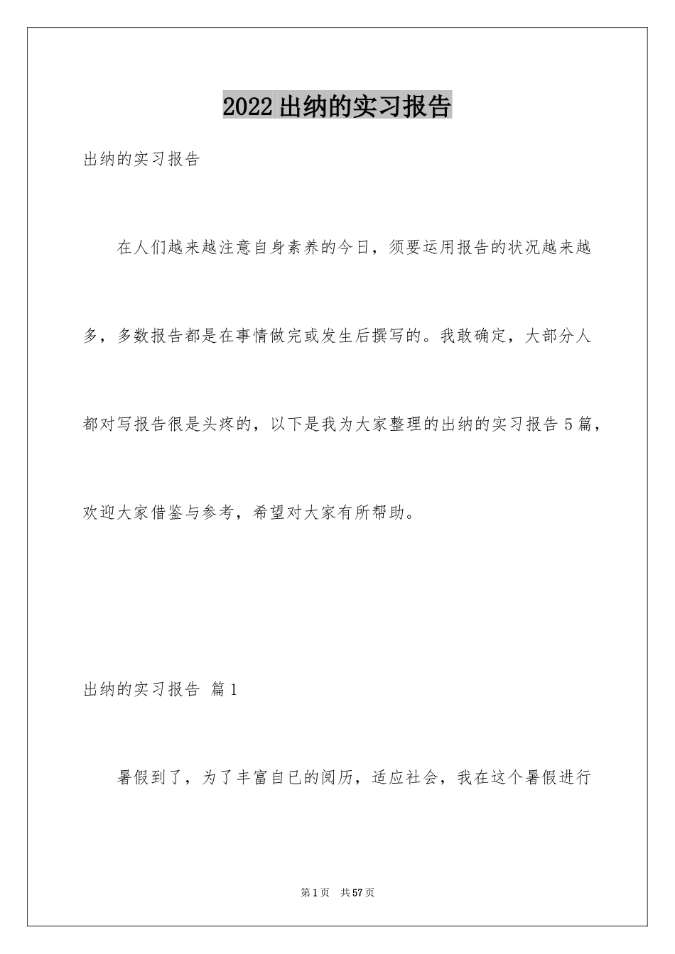 2024出纳的实习报告_17_第1页