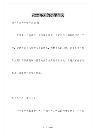 2024冬天的小学作文_1