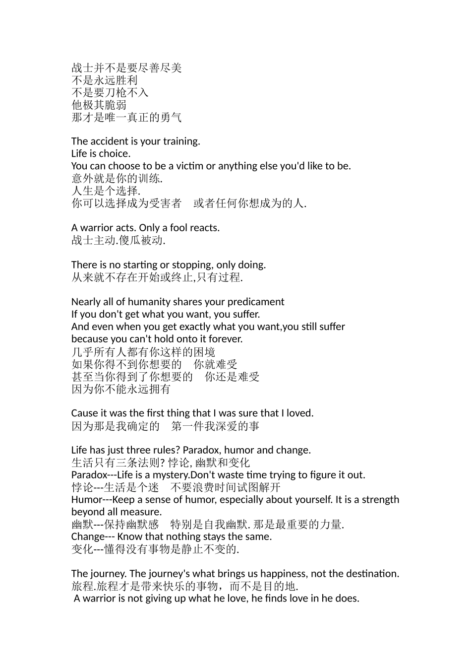 《和平战士》经典台词中英文对照_第3页