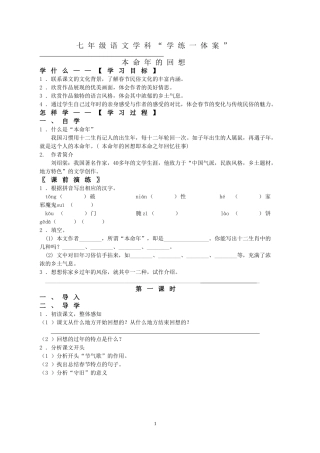 本命年的回想
