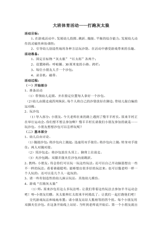 大班体育活动