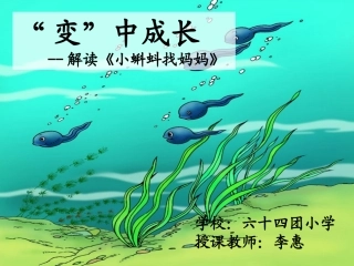 34完成《小蝌蚪找妈妈》