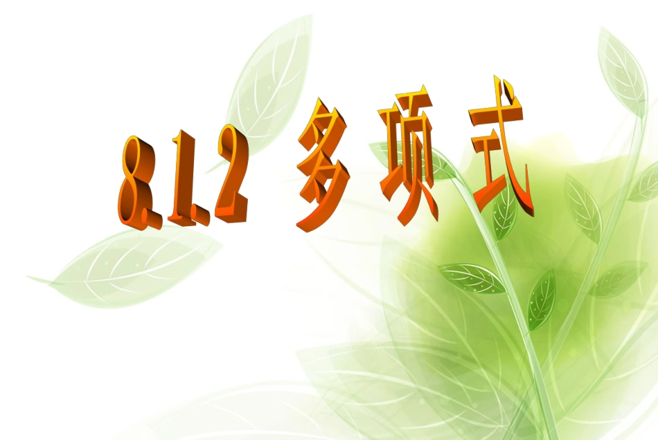 812整式2(多项式)孙霆_第1页